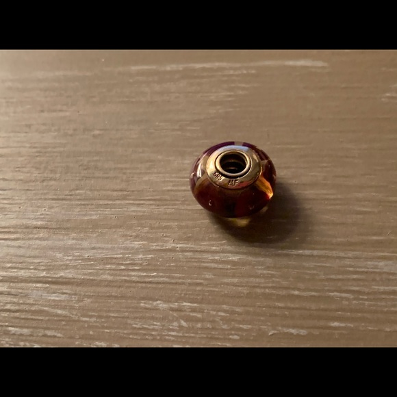 14k gold pandora murano bead glass charm - Picture 3 of 8